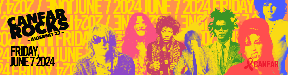 canfar rocks banner with members of The 27 Club