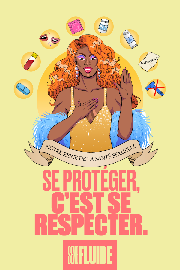 Sexfluent Safer Sex postcards (French)