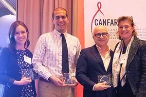CANFAR recognized individuals and organizations for their outstanding work supporting HIV and AIDS research at a reception hosted by the Four Seasons Hotel, December 2016.