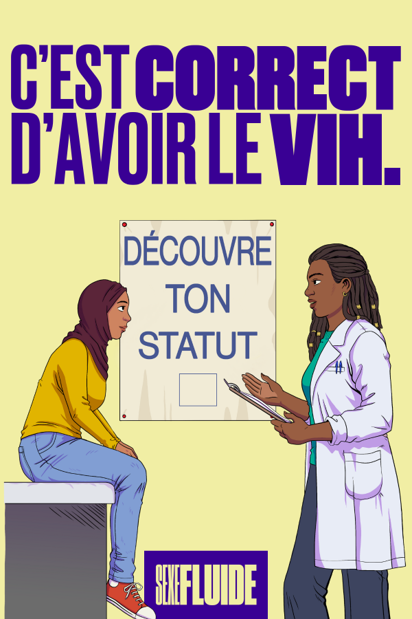 Sexfluent x CATIE It's Okay To Have HIV Postcard (French)