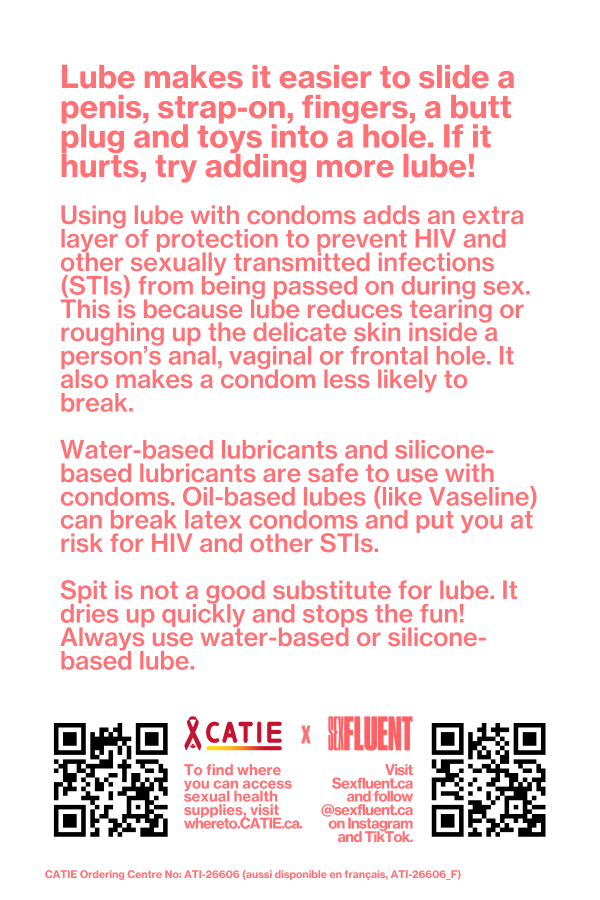 Sexfluent x CATIE You Can Never Have Too Much Lube Postcard (English) - Image 2