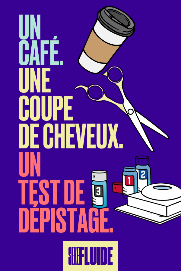 Sexfluent x CATIE Get Tested Postcard (French)