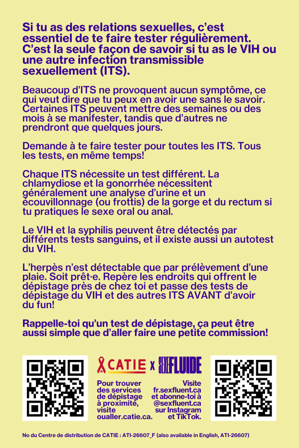 Sexfluent x CATIE Get Tested Postcard (French) - Image 2