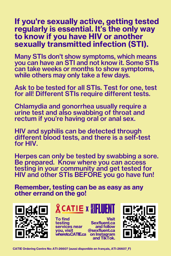 Sexfluent x CATIE Get Tested Postcard (English) - Image 2